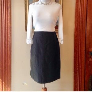 Bigio silk black pencil skirt